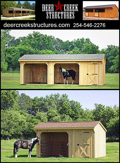 Horse Shelters by Deer Creek Structures