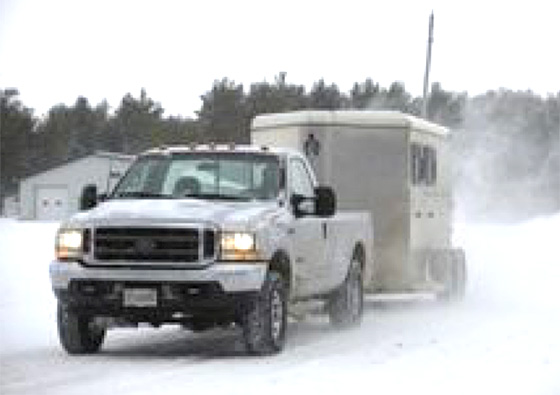 Transporting horses in  Winter conditions!