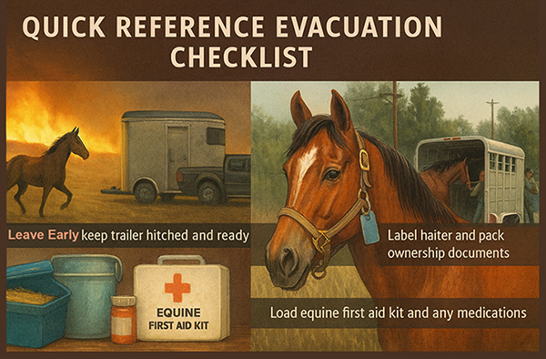 Quick Reference Evacuation Checklist for Horse Owners