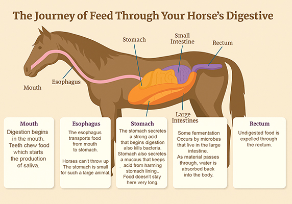 How a Horses Digestive System Works  From Mouth to Manure | InfoHorse.com