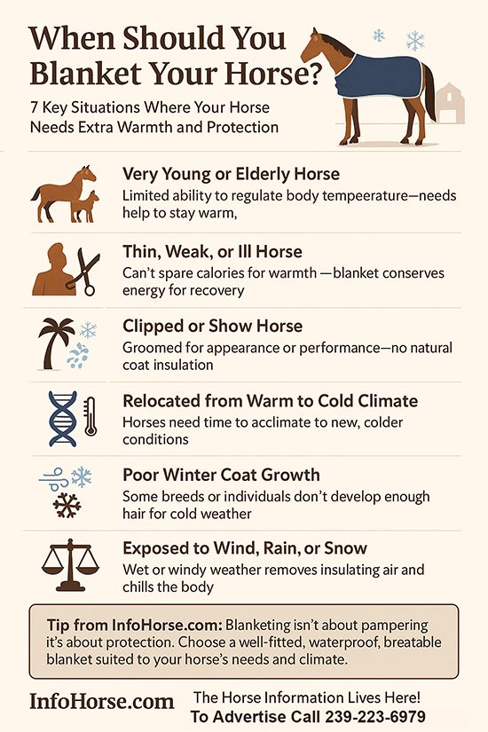 blankeWhen You Should Blanket Your Horse InfoGraphic.