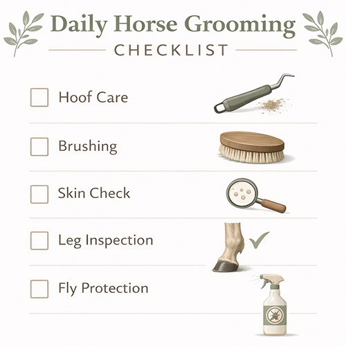 Horse Grooming Check List