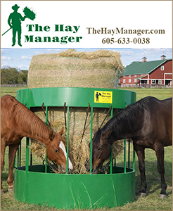 The Hay Manager Round Bale Pasture Feeder for Horses