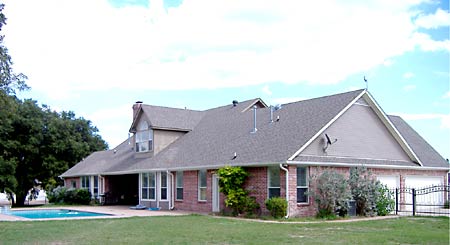 Back of house showing pool.