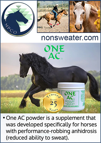 ONE AC Supplement for the treatment of Non-Sweating Horses