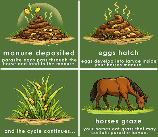 Horse Manure Parasite Life Cycle